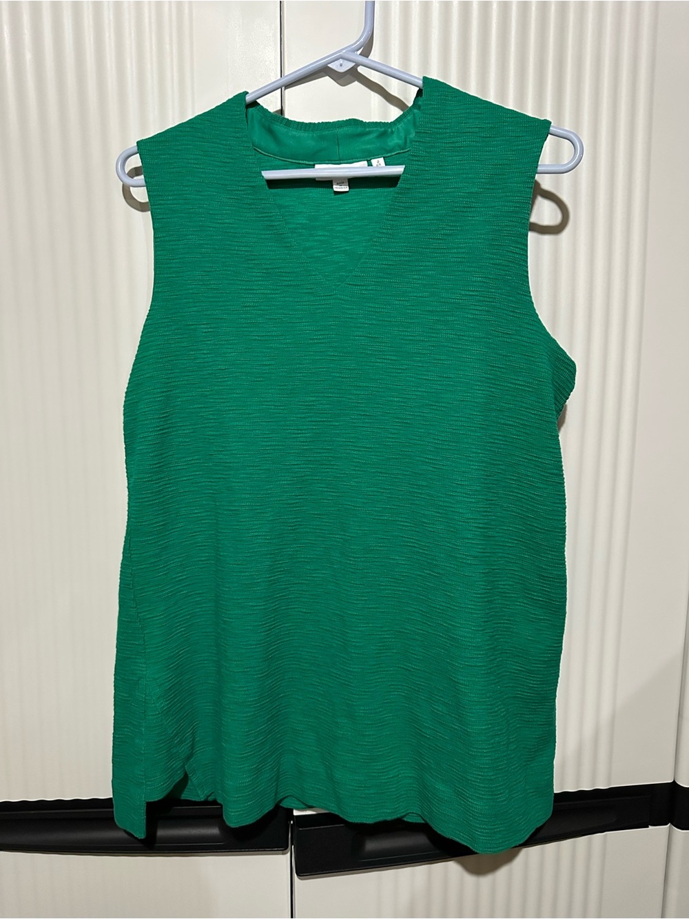 Chico's Bright Green Textured Sleeveless Tank L/US12